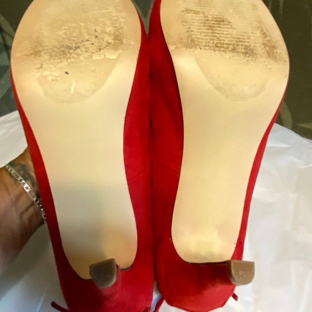 Lk New ~ Just Fab Red "Andie" 4 " Stiletto heels-sz 10 - Picture 7 of 11